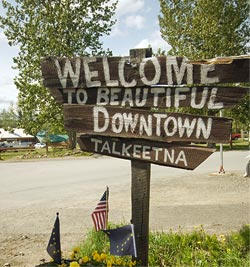 welcome to Talkeetna sign